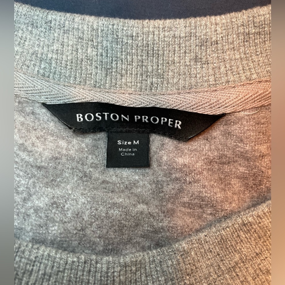 🆕Boston Proper Gray Pearl Embellished Jogger Set🩶 - Picture 7 of 13
